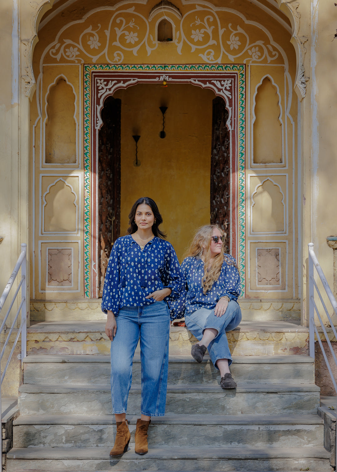 Nina Blouse in Natural Indigo