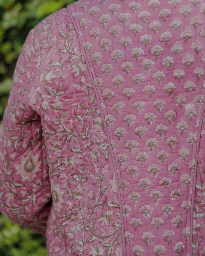 Sunita Quilted Jacket in Pink Lavender