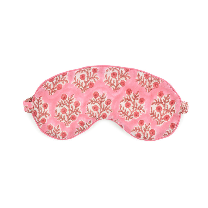 Eyemask and Scrunchie Pouch Set in Rani Pink