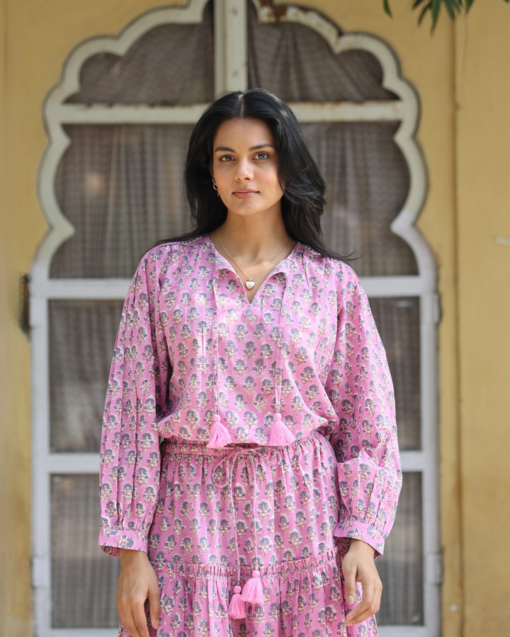 Nina Blouse in Pink Lavender