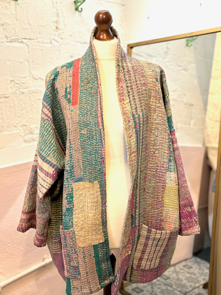 Reversible oversized Vintage Kantha Jacket No 9