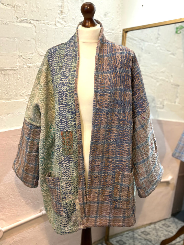 Reversible oversized Vintage Kantha Jacket No 10