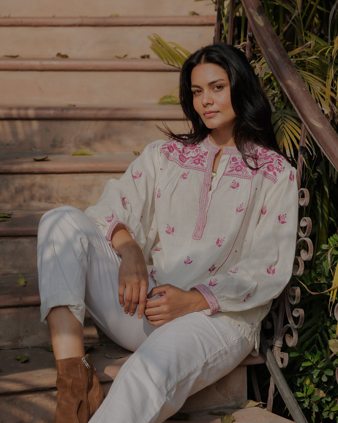 Florence Hand Embroidered Blouse