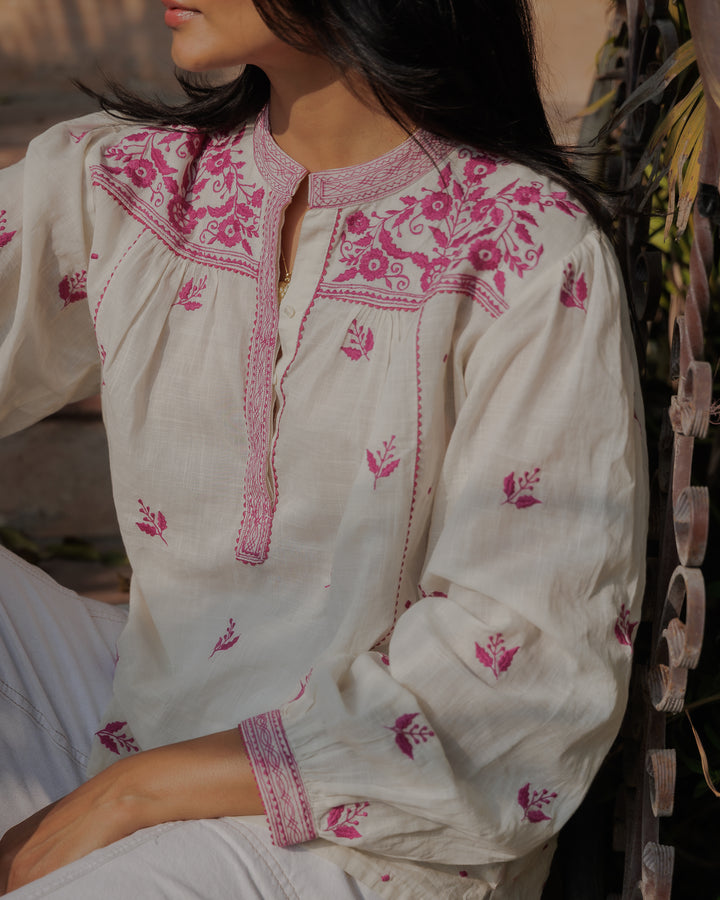 Florence Hand Embroidered Blouse